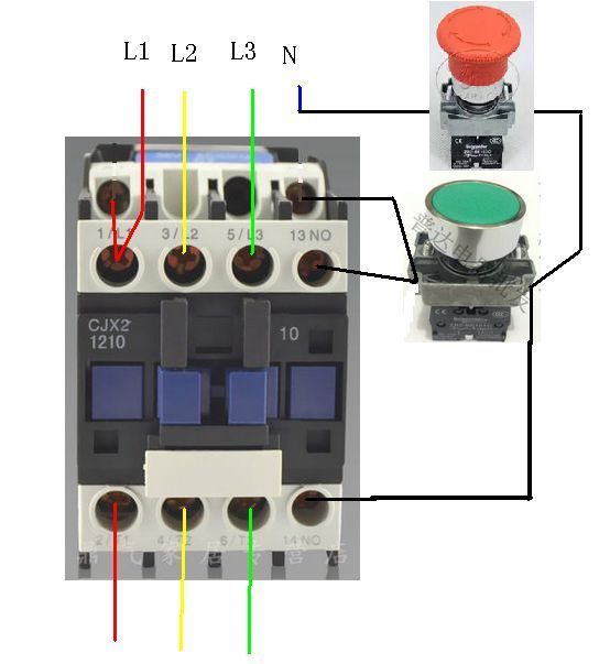 天正电气cjx2系列交流接触器接线图