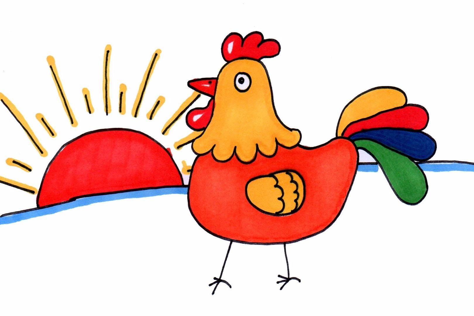 一步一步教你画有颜色小鸡的画法图解 幼儿园简笔画 肉丁儿童网