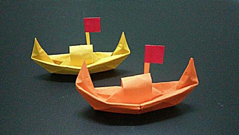 端午节手工制作龙舟小船, 简单几步就可以折出来, 手工折纸大全视频