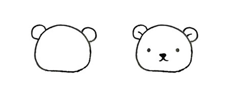 卡通玩具小熊简笔画的画法