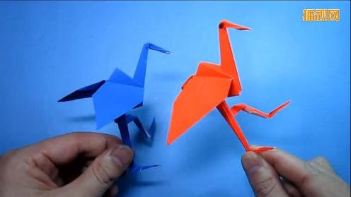 折纸大全 丹顶鹤的折法【简单又漂亮的纸鹤折法教程】