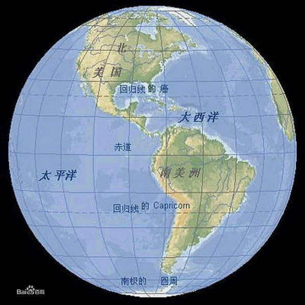 西半球是指:地球上西经20°以西,东经160°以东的半球.