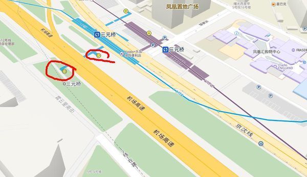 三元桥地铁站  c1 ,c2出口