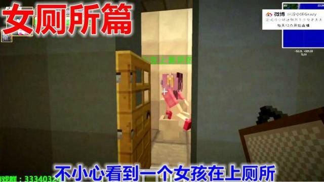 冷小坏 gta版 我的世界计划 女厕所篇一个在上厕所的漂亮女孩