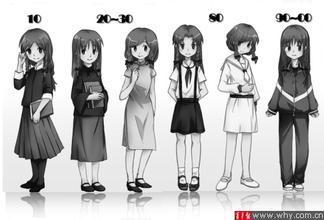 求各种"黑白动漫女生校服"图