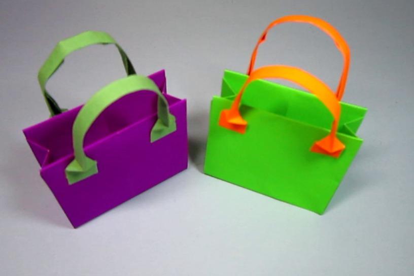 视频:如何 折纸包包,简单的手提 包折纸教程,diy手工制作