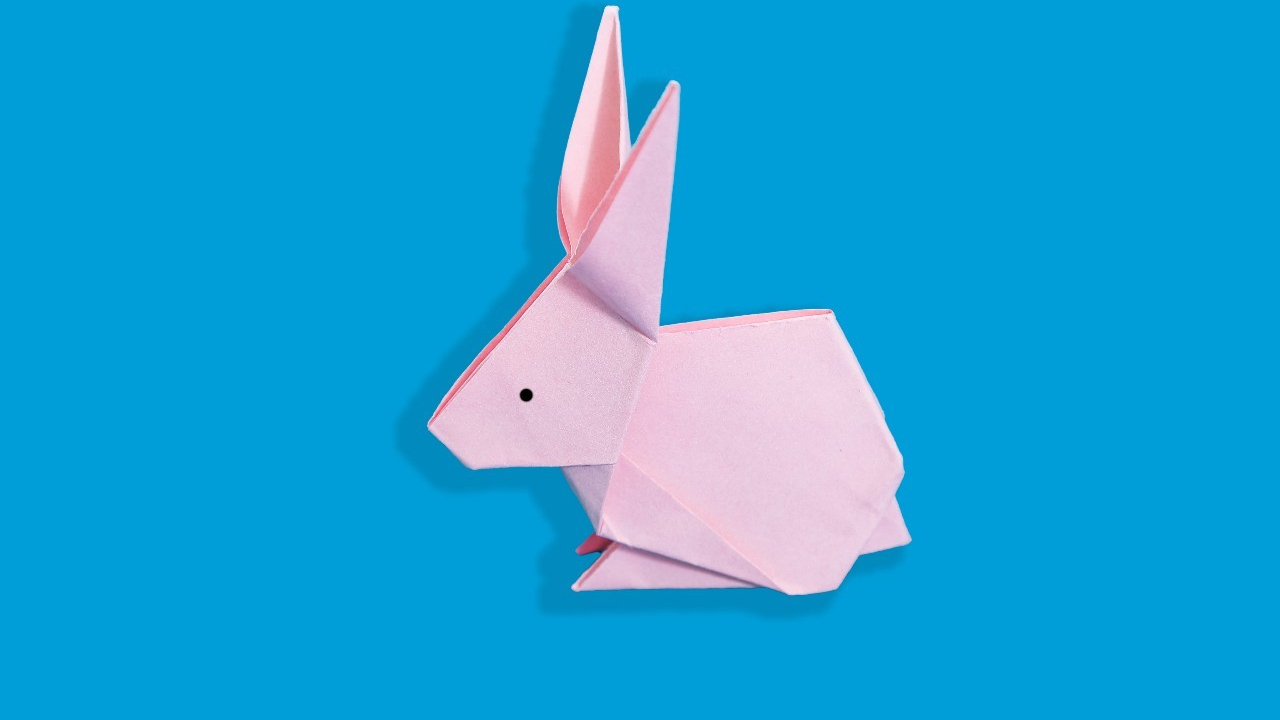 小白兔折纸方法,亲子立体手工,幼儿园创意手工制作