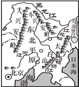 南充)读"我国东北地区地形分布示意图"回答问题