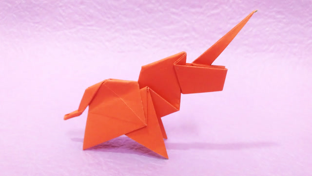 幼儿园手工折纸教程,教你制作折纸独角兽