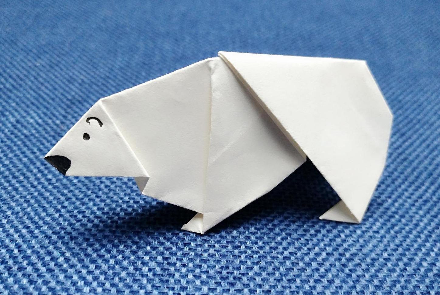 视频-创意动物巧手折纸教程:孩子轻松学会折北极熊的小妙招