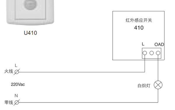 西蒙人体感应开关如何接线