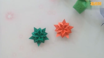 漂亮的装饰花折纸 手工折纸教学