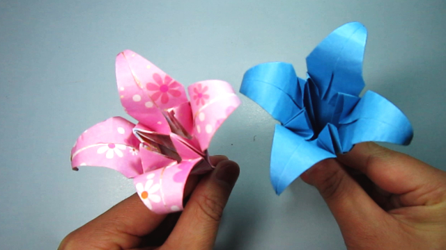 视频-儿童手工折纸花:简单的百合花折法