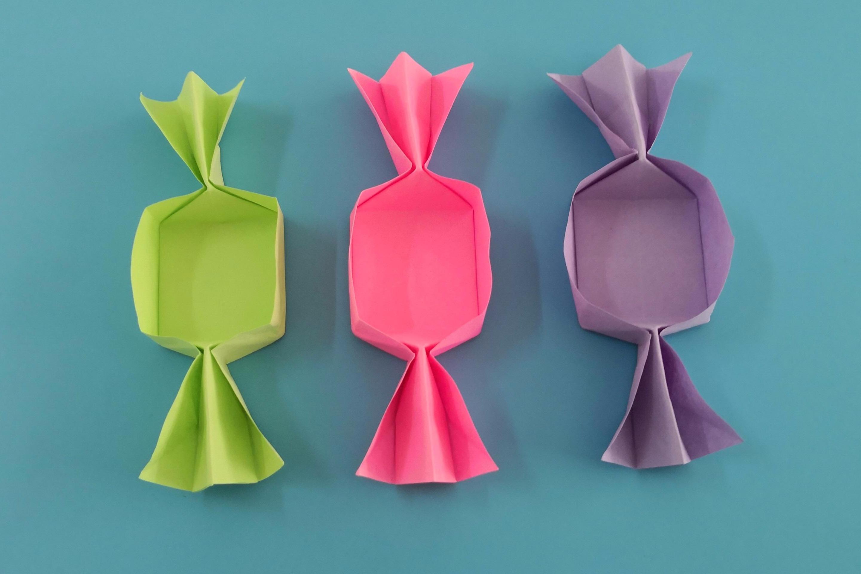 视频:漂亮的糖果纸盒折纸,满满都是童年的味道,折纸视频教程