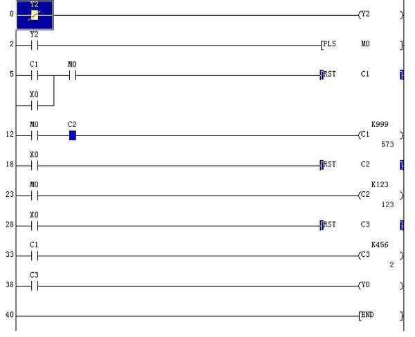 plc梯形图 计数器控制