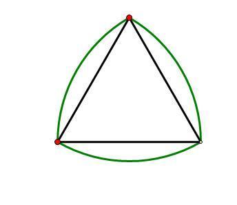以边长为a的正三角形的顶点a为半径的三段圆弧所围成的图形面积为多少