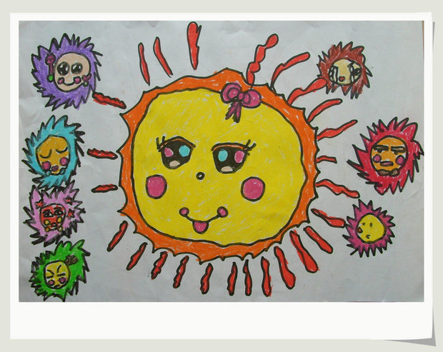 太阳 有创意的儿童画