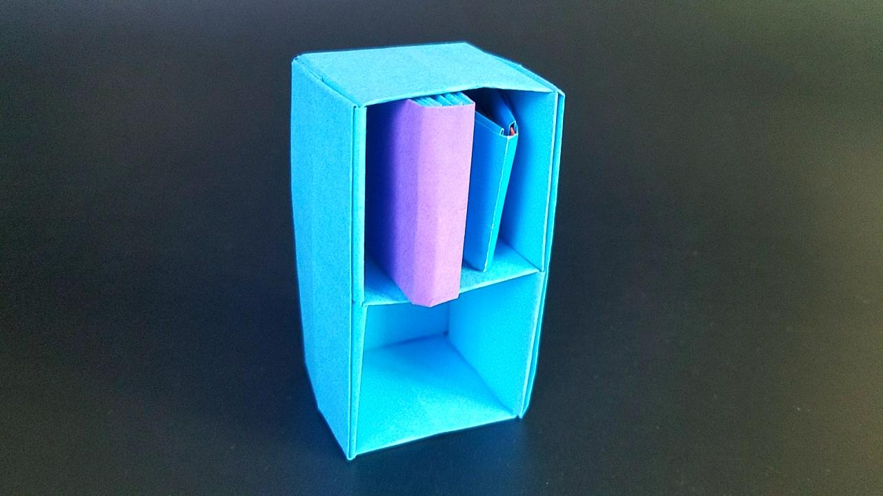 折纸王子教你折纸立体书柜柜子,儿童喜欢,好玩的手工diy