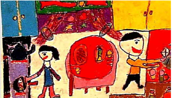 儿童画厨房怎么画