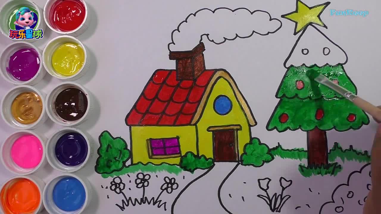 圣诞树的简笔画图片大全彩色