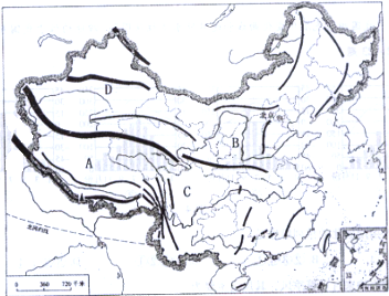 怎样画中国地形图简图绘出主要山脉 四大高原 四大盆