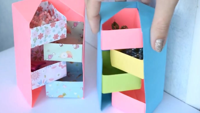 折纸迷你衣柜教程,一张纸就能做出来
