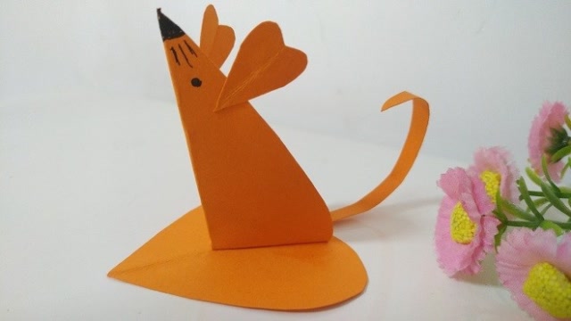 立体手工折纸小老鼠,简单易学又可爱,学会可以跟宝宝一起做