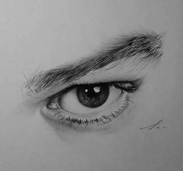 素描人头像眼睛怎么画