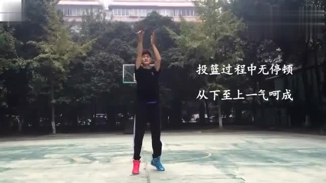 篮球教程:原地单手肩上投篮的技术动作要领