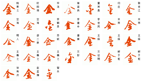 金字连笔怎么写