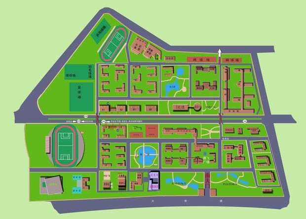 谁知道这个西南民族大学新校区的平面图 各个数字代表