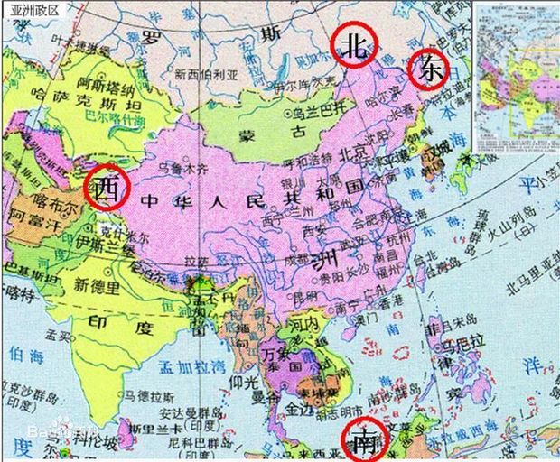 中国地理位置四至点