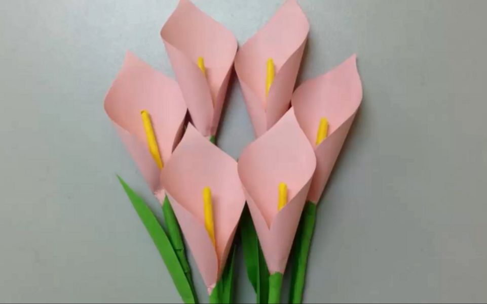 为初学者准备的折纸教程,简易百合纸花的折叠技巧!