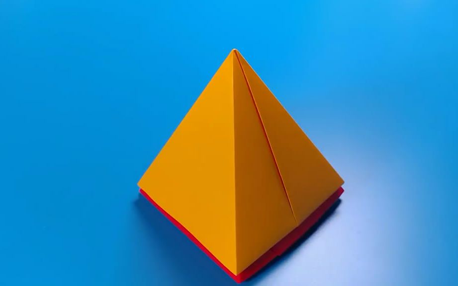 创意折纸diy,教你折纸"金字塔收纳盒"的方法