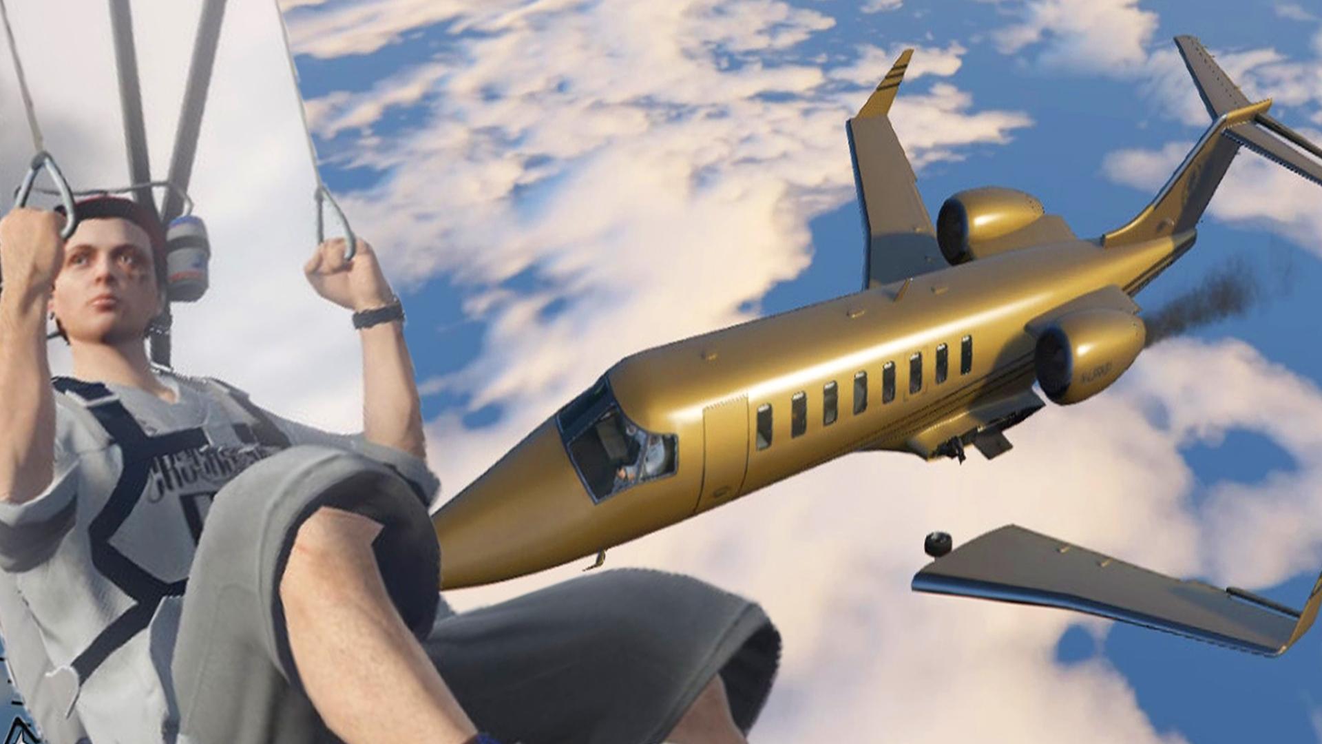 【屌德斯解说】 gta5 灵异事件飞机在空中翅膀断了