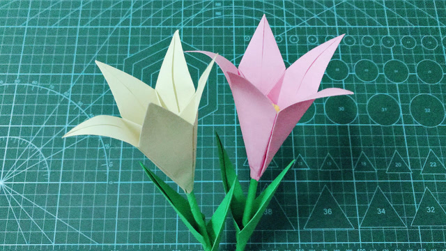手把手教你折漂亮的百合花,非常简单易学,手工折纸视频
