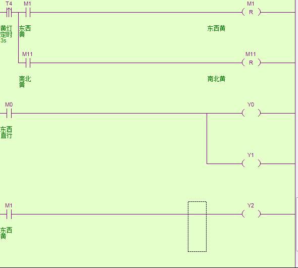 求一个三菱红绿灯的plc设计.梯形图.