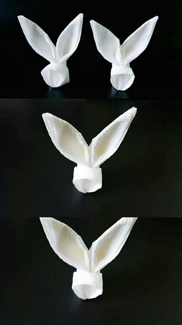儿童手工折纸餐巾纸兔子简单漂亮