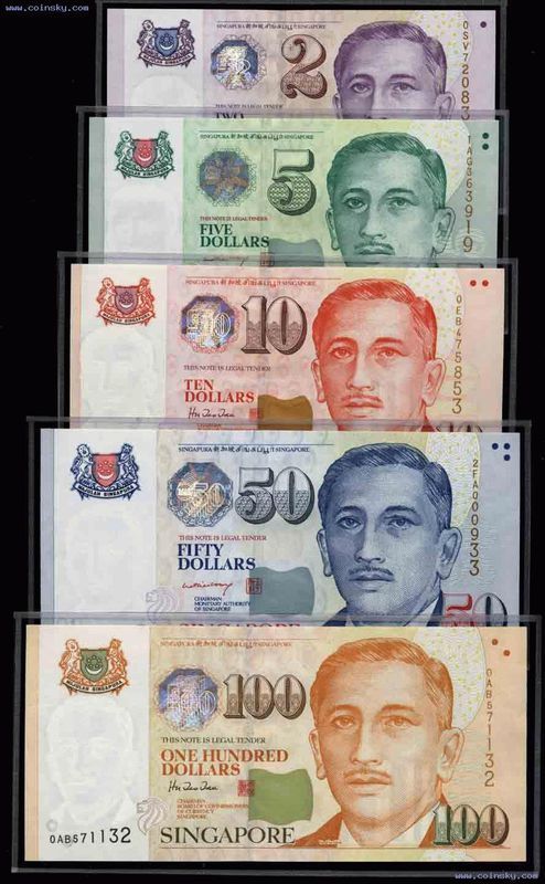 新加坡钱币全套图片