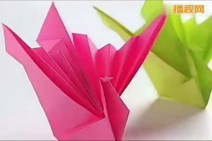 孔雀的折法 折纸大全