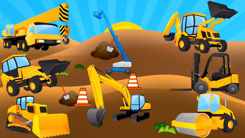 工程车玩具组装 认识挖掘机推土机压路机翻斗车 儿童益智游戏