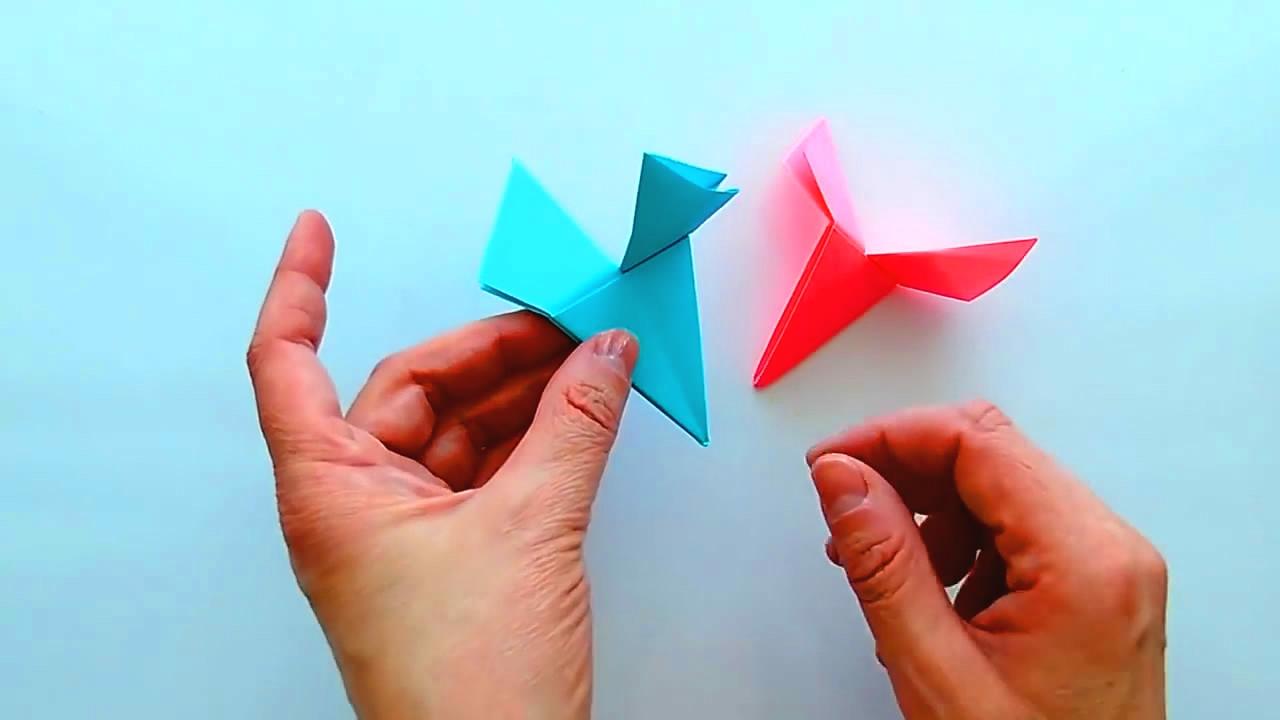 手工制作diy,教你折纸"竹蜻蜓"的方法,往空中一丢,旋转落下