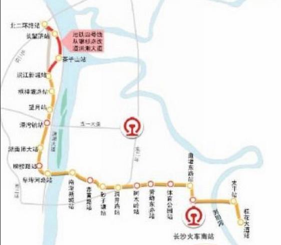 长沙地铁四号线路线