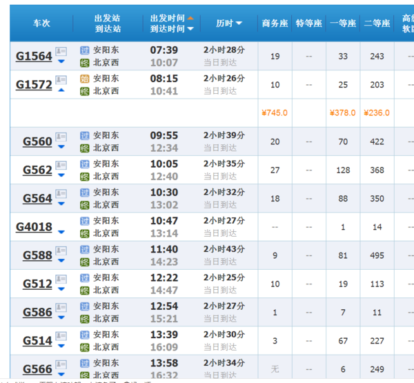 从北京到郑州有没有高铁?安阳停不停?