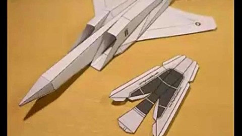 纸飞机折纸大全能飞的战斗机纸模型f15 鹰