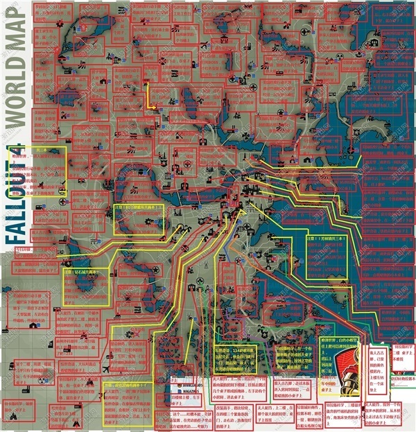 《辐射4》全地图杂志收集位置标记图解