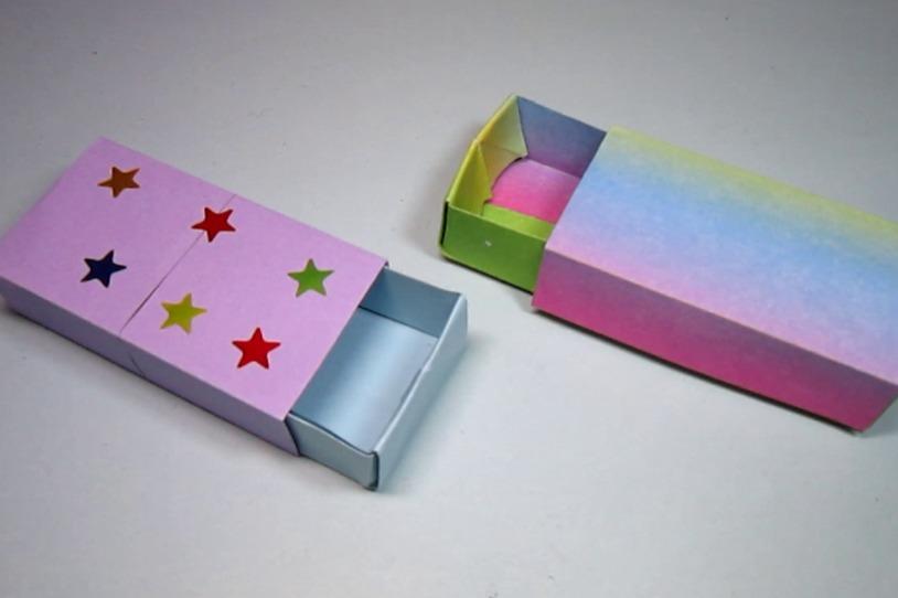 视频:儿童手工折纸教程,可以抽拉的盒子折法,简单的收纳盒
