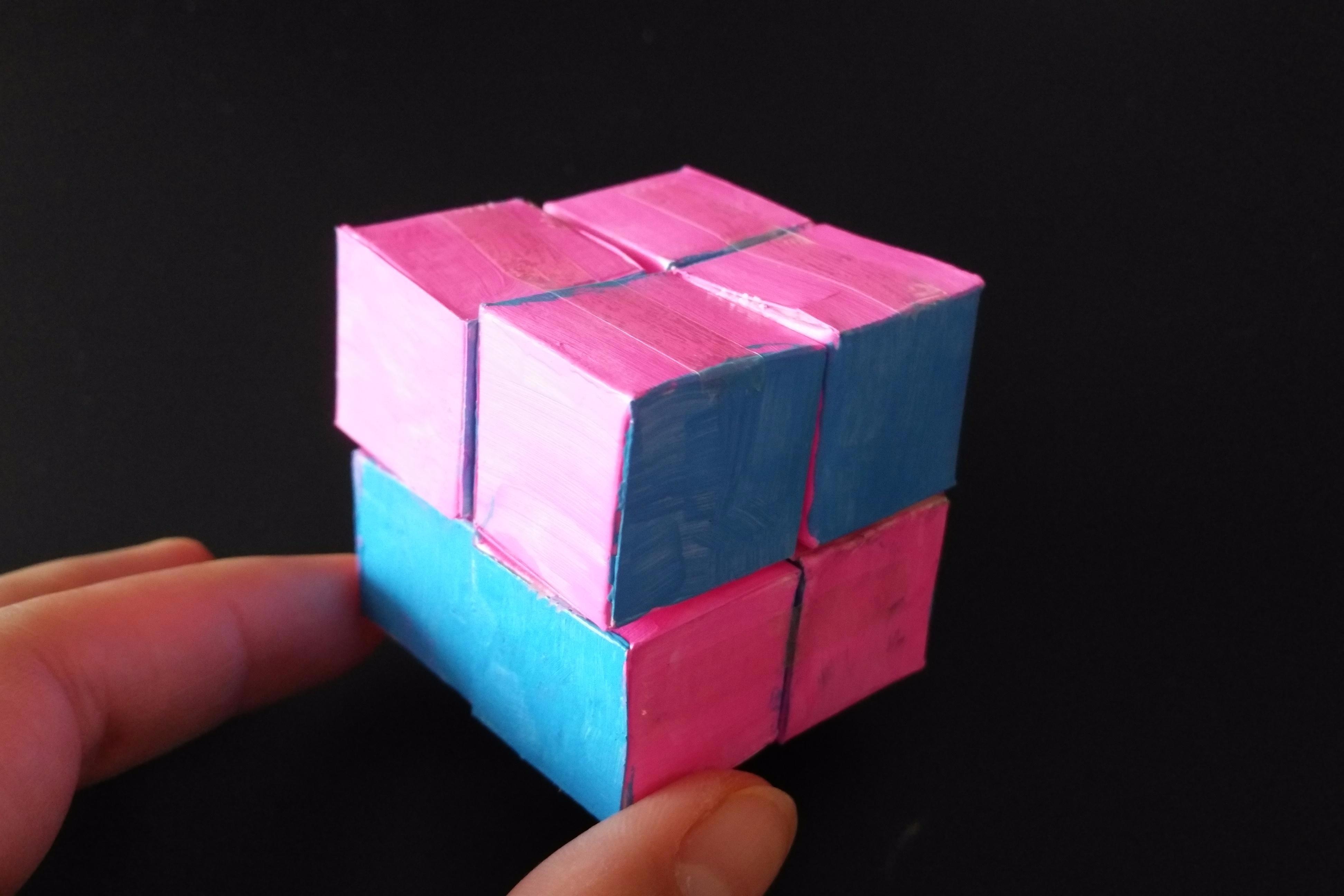 一张纸折一个无限翻转的魔方,够我玩一天,手工折纸视频教程