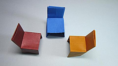 儿童手工 折纸家具  步骤简单, 3分钟就能折出一把漂亮的小椅子