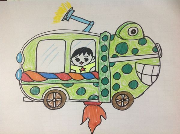求5年级儿童画——未来的交通工具